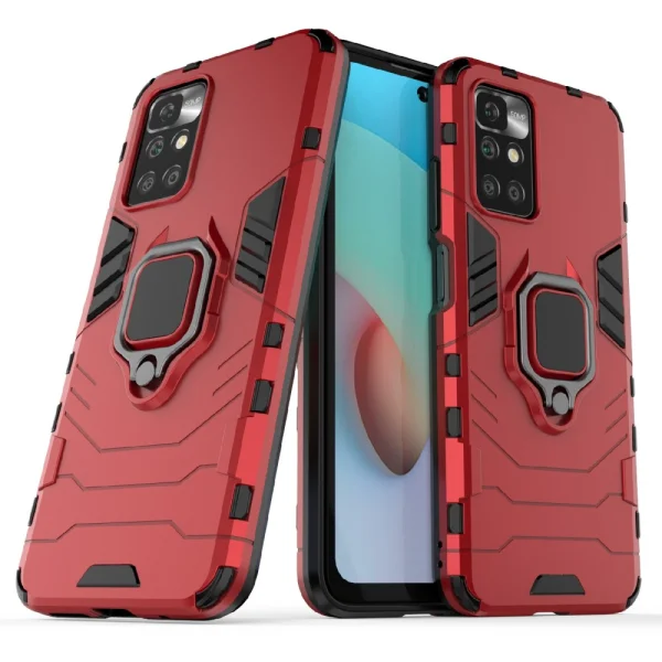 Shockproof Case Hybrid Cover for Xiaomi Redmi 10, Red 2