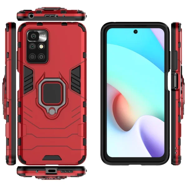 Shockproof Case Hybrid Cover for Xiaomi Redmi 10, Red 5