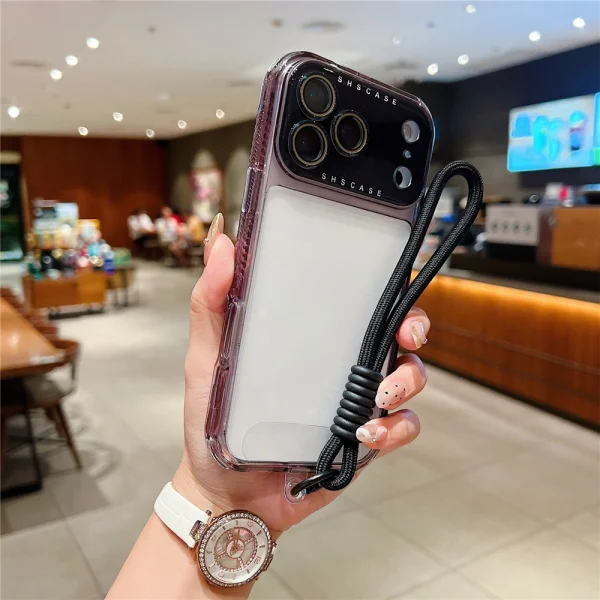 Shockproof case Colorful Frame and Strap for iPhone 17 Pro, Black 1