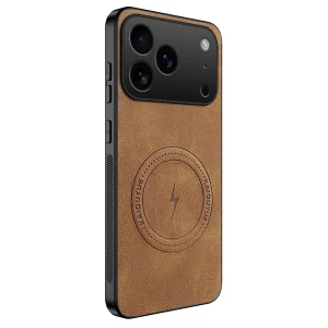 Удароустойчив калъф Wanlonfeng SD1 за iPhone 18 Pro, кафяв