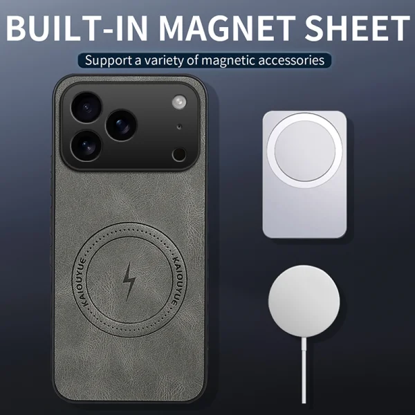 Удароустойчив калъф Magnetic WANLONFENG SD1 за iPhone 18 Pro, черен 2