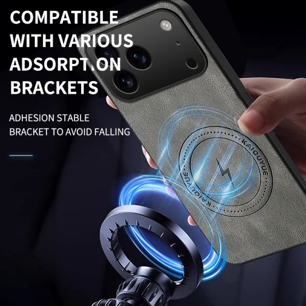 Удароустойчив калъф Magnetic WANLONFENG SD1 за iPhone 18 Pro, черен 6