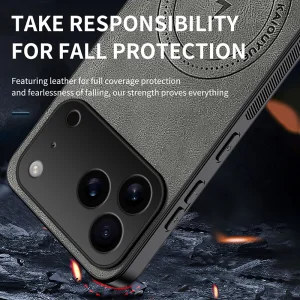 Удароустойчив калъф Magnetic WANLONFENG SD1 за iPhone 18 Pro, черен 4