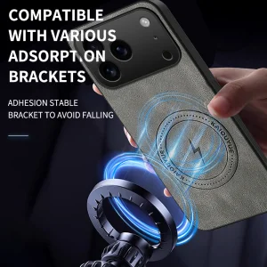 Удароустойчив калъф Magnetic WANLONFENG SD1 за iPhone 18 Pro, черен 6