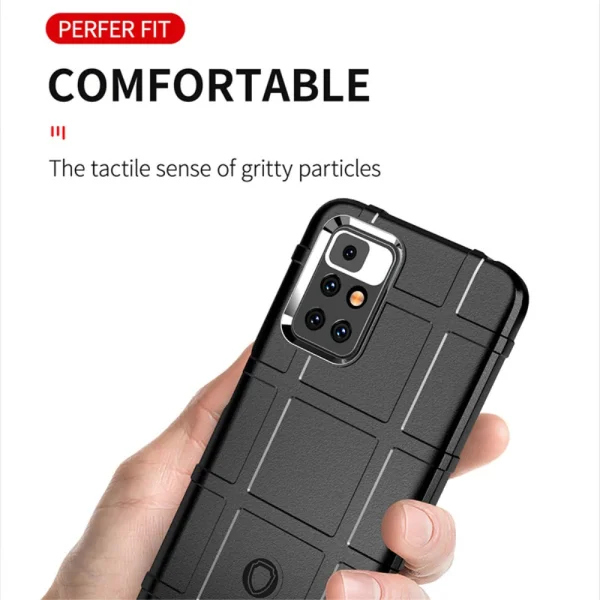 Shockproof Case Grid for Xiaomi Redmi 10, Black 5