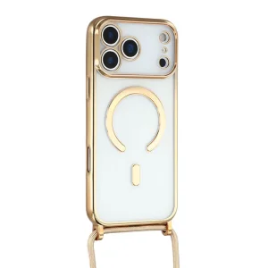 Силиконов калъф MagSafe Electroplating за iPhone 18 Pro, Златист 3