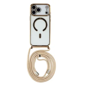 Силиконов калъф MagSafe Electroplating за iPhone 18 Pro, Златист
