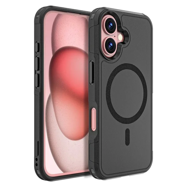 Shockproof case Anti-drop MagSf for iPhone 16, Black 1