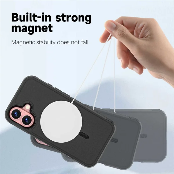 Shockproof case Anti-drop MagSf for iPhone 16, Black 5