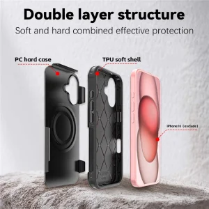 Shockproof case Anti-drop MagSf for iPhone 16, Black 6