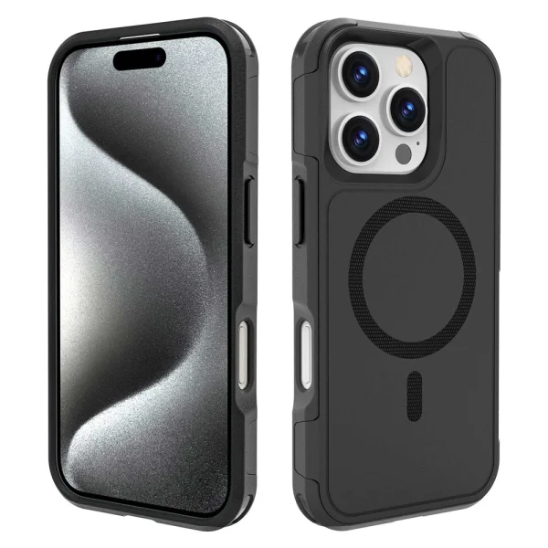 Shockproof case Anti-drop MagSf for iPhone 16 Pro, black 2