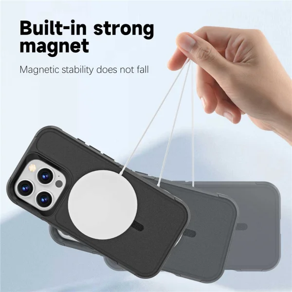 Shockproof case Anti-drop MagSf for iPhone 16 Pro, black 4