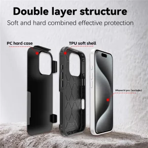 Shockproof case Anti-drop MagSf for iPhone 16 Pro, black 5