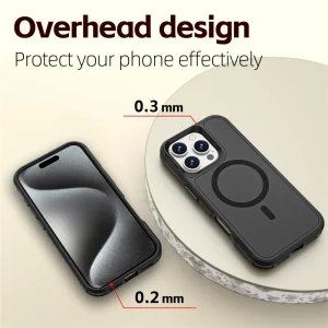 Shockproof case Anti-drop MagSf for iPhone 16 Pro, black 6