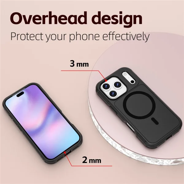Shockproof Case Anti-drop MagSf for iPhone 18 Pro, black 6