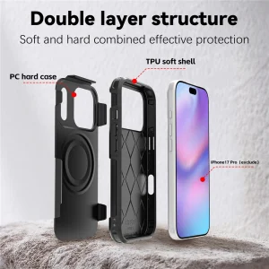 Shockproof Case Anti-drop MagSf for iPhone 18 Pro, black 5
