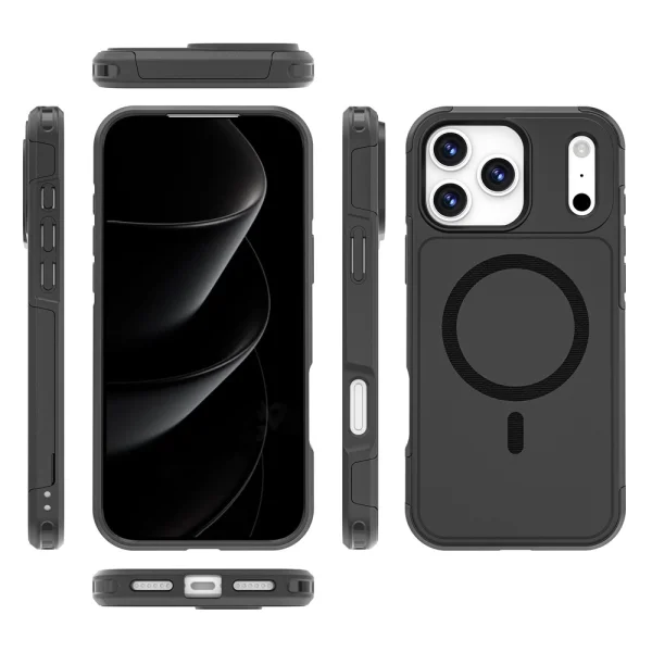 Anti-drop MagSf Shockproof Case for iPhone 18 Pro Max, black 2