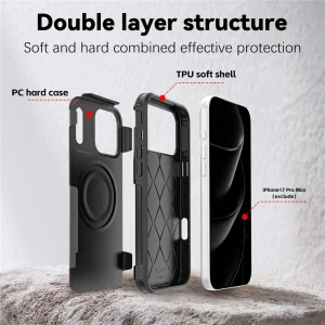 Anti-drop MagSf Shockproof Case for iPhone 18 Pro Max, black 4
