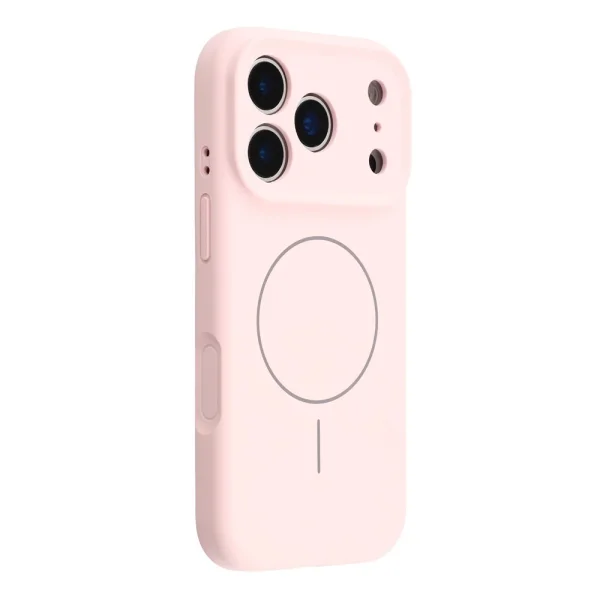 Shockproof case MagSF Slim Silicone for iPhone 18 Pro, Pink 1