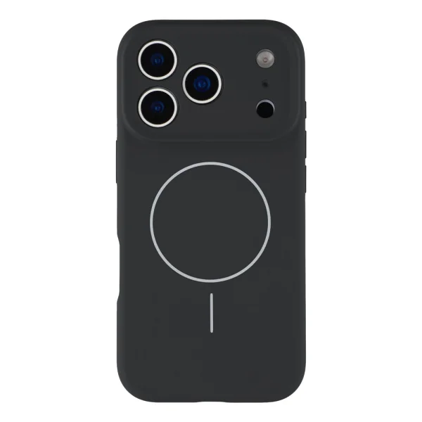 Shockproof case MagSF Slim Silicone for iPhone 18 Pro, Black 1