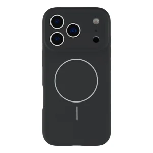 Удароустойчив калъф MagSF Slim Silicone за iPhone 18 Pro, Черен