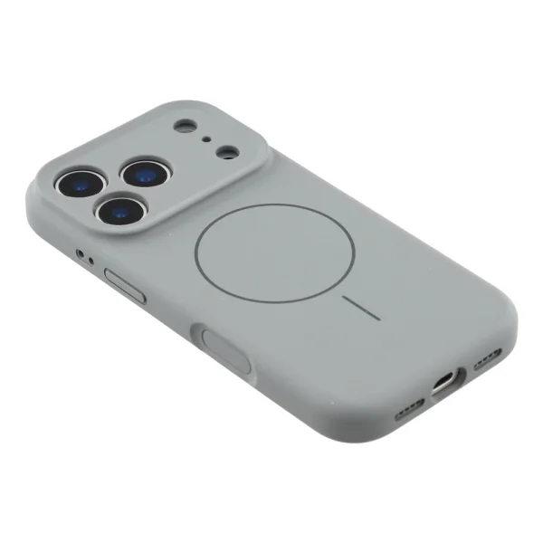 Shockproof case MagSF Slim Silicone for iPhone 18 Pro, Dark Gray 4