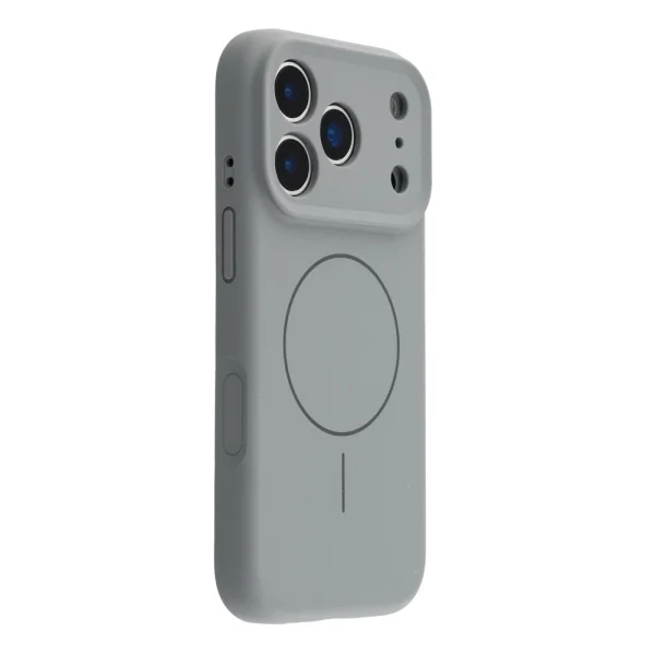 Shockproof case MagSF Slim Silicone for iPhone 18 Pro, Dark Gray 2