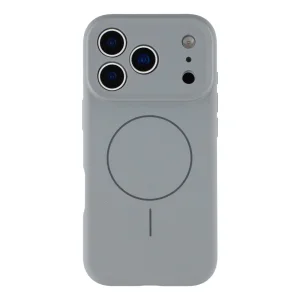 Удароустойчив калъф MagSF Slim Silicone за iPhone 18 Pro, Тъмно сив