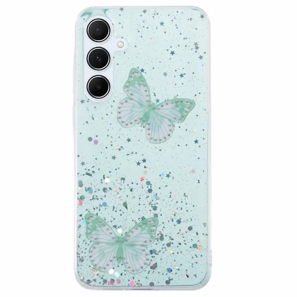Silicone Case Epoxy Butterfly for Samsung Galaxy A17 5G / A17 4G, green 1