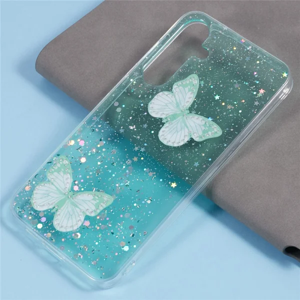 Silicone Case Epoxy Butterfly for Samsung Galaxy A17 5G / A17 4G, green 3