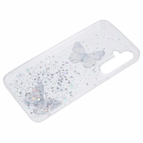 Silicone case Epoxy Butterfly for Samsung Galaxy A17 5G / A17 4G, White 2