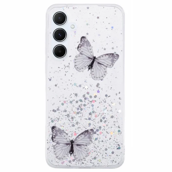 Silicone case Epoxy Butterfly for Samsung Galaxy A17 5G / A17 4G, White 1