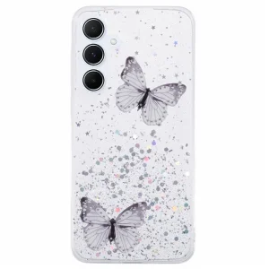 Силиконов калъф Epoxy Butterfly за Samsung Galaxy A17 5G / A17 4G, Бял