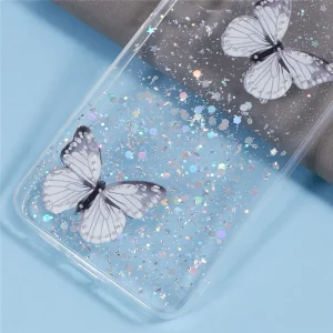 Silicone case Epoxy Butterfly for Samsung Galaxy A17 5G / A17 4G, White 5