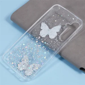 Silicone case Epoxy Butterfly for Samsung Galaxy A17 5G / A17 4G, White 4