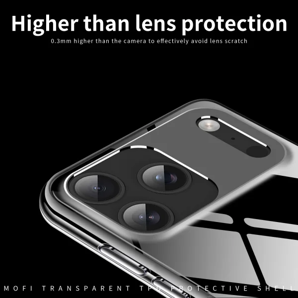 MOFI silicone case for iPhone 18 Pro, transparent 3