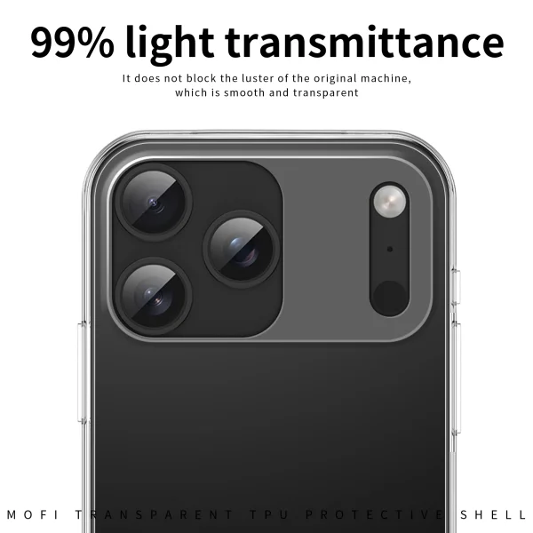 MOFI silicone case for iPhone 18 Pro, transparent 4