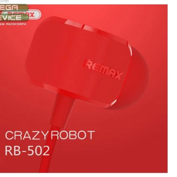 REMAX Earphones Crazy Robot 3.5mm RM-502 - Red 2