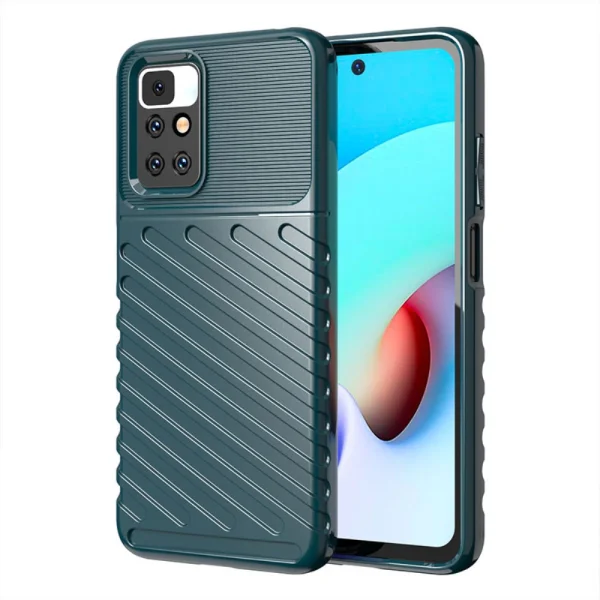 Силиконов калъф Thunder за Xiaomi Redmi 10, Зелен 1