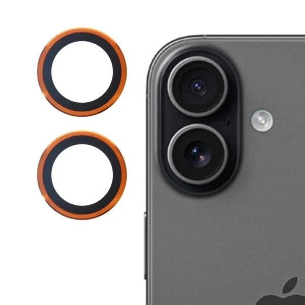Стъклени протектори за камера Lens Fulm за iPhone 17, оранжев 1
