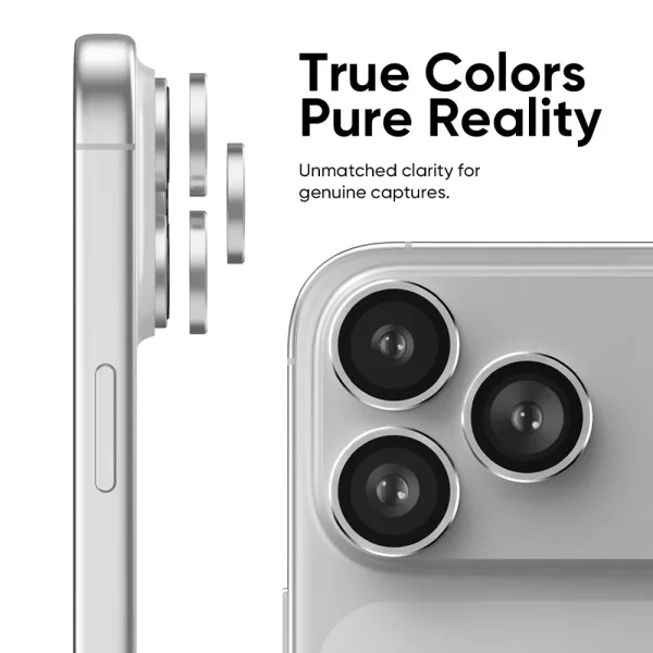 Стъклени протектори за камера Lens Fulm за iPhone 17 Pro / 17 Pro Max / 18 Pro / 18 Pro Max, сребрист 2