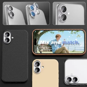 Стъклени протектори за камера Lens Fulm за iPhone 17, сребрист 3