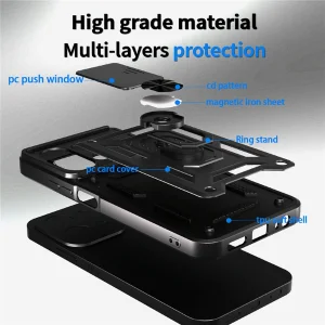 Shockproof case Slide Camera for Xiaomi Redmi 15C, black 4