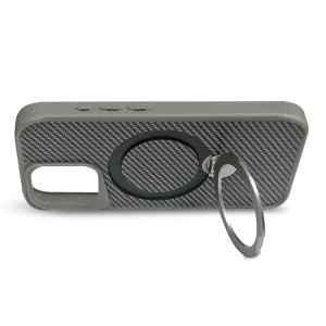 Shockproof case Premium Carbon MagSF for iPhone 17, silver 4