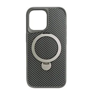 Удароустойчив калъф Premium Carbon MagSF за iPhone 17, сребрист