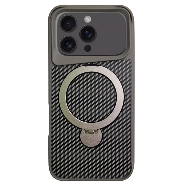 Shockproof case Premium Carbon MagSF for iPhone 18 Pro Max, silver 2