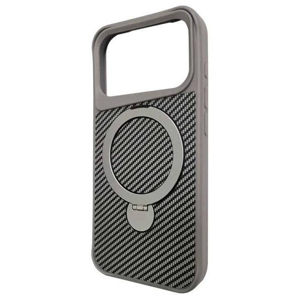 Shockproof case Premium Carbon MagSF for iPhone 18 Pro Max, silver 3