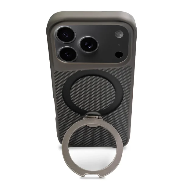 Shockproof case Premium Carbon MagSF for iPhone 18 Pro Max, silver 4