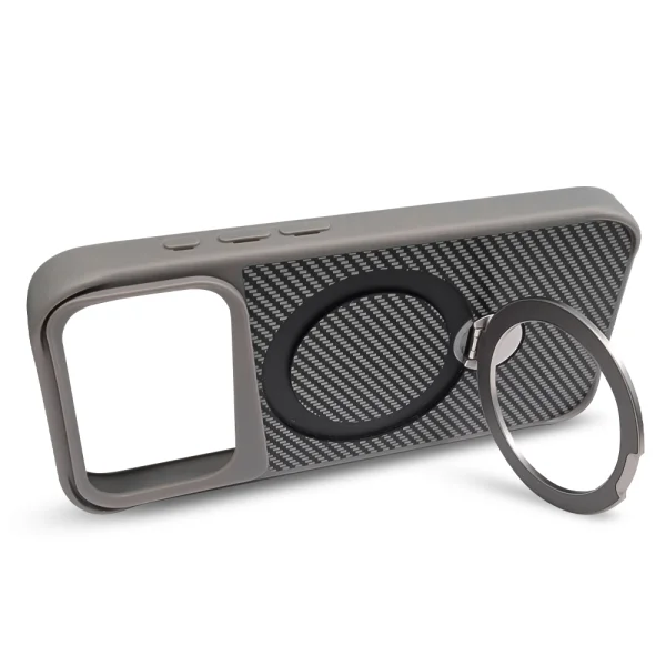Shockproof case Premium Carbon MagSF for iPhone 18 Pro Max, silver 5
