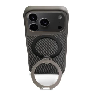 Shockproof case Premium Carbon MagSF for iPhone 18 Pro Max, silver 4